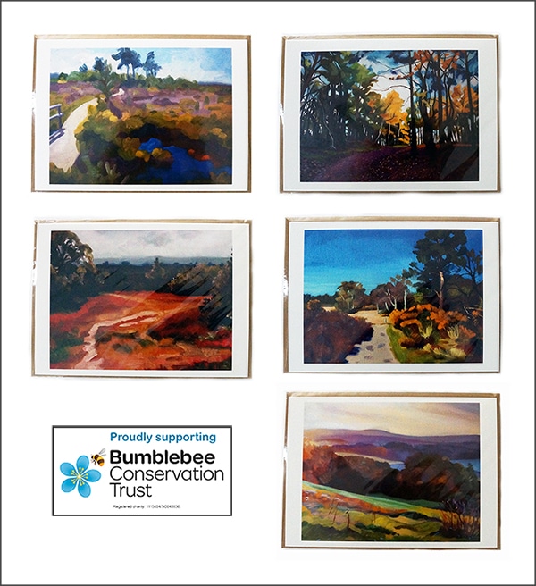 Set of 5 landscape greeting cards - Surrey Hills