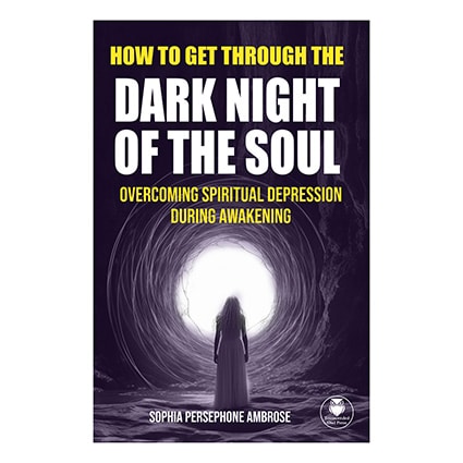 How to get through the dark night of the soul: image of a book cover showing a shadowy figure heading into the light.