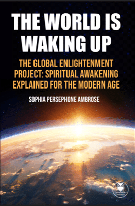 Spiritual Awakening book: Cover of The World Is Waking Up, showing the sunrise over the Earth from space.