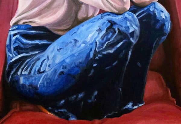 'Blue Velvet' - Sophia Persephone - Original Oil Painting - 100x80cm - Image 3