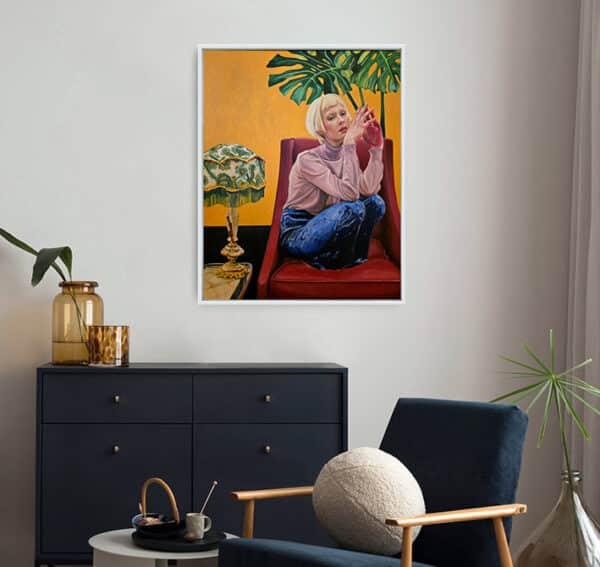 'Blue Velvet' - Sophia Persephone - Original Oil Painting - 100x80cm - Image 9