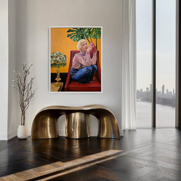'Blue Velvet' - Sophia Persephone - Original Oil Painting - 100x80cm - Image 7