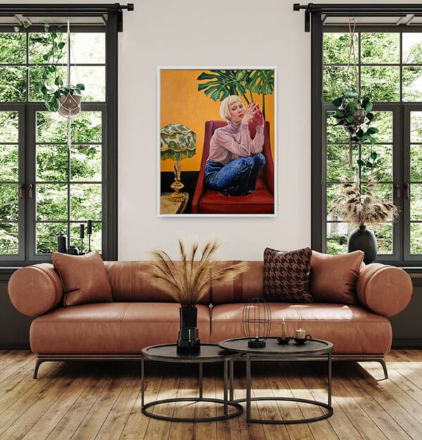 'Blue Velvet' - Sophia Persephone - Original Oil Painting - 100x80cm - Image 6