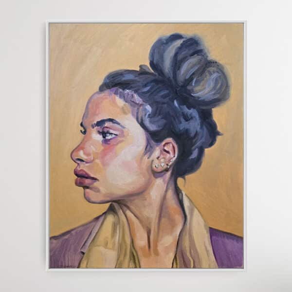 'Earrings' - Sophia Persephone - Original Oil Painting - 50x40cm - Image 2