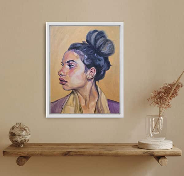 'Earrings' - Sophia Persephone - Original Oil Painting - 50x40cm - Image 4