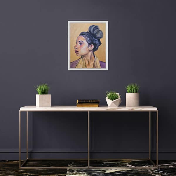 'Earrings' - Sophia Persephone - Original Oil Painting - 50x40cm - Image 3