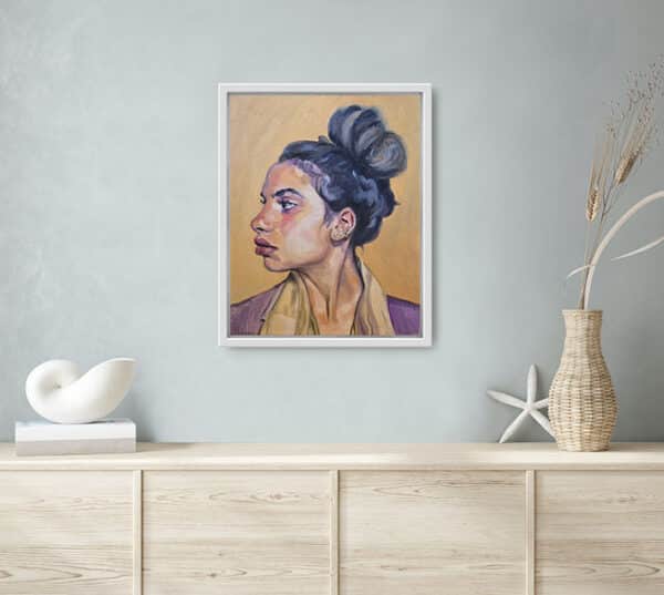 'Earrings' - Sophia Persephone - Original Oil Painting - 50x40cm - Image 5