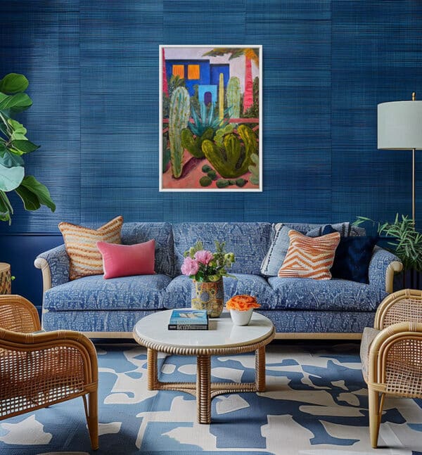 'Majorelle' - Sophia Persephone - Original Oil Painting - 70x100cm - Image 8