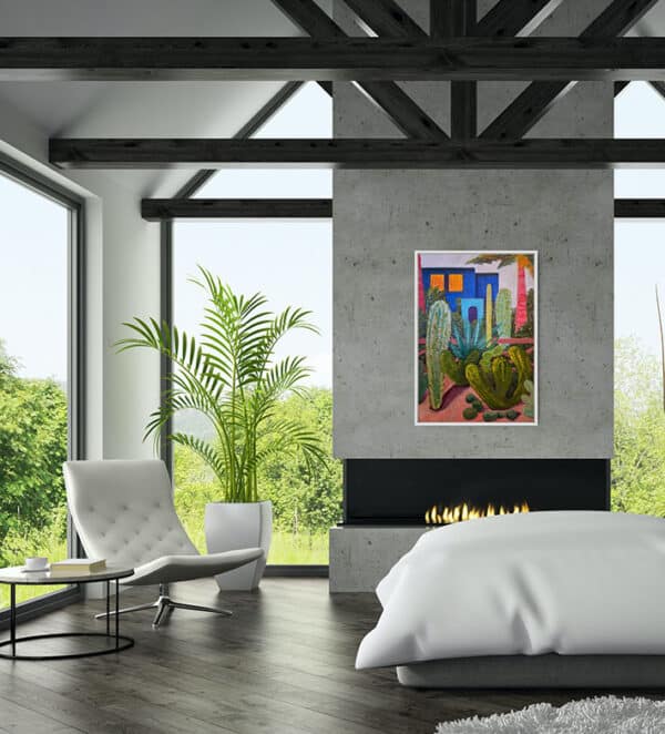 'Majorelle' - Sophia Persephone - Original Oil Painting - 70x100cm - Image 7