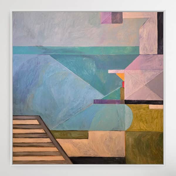 'Ocean View' - Sophia Persephone - Abstract Seascape Painting - 100 x 100cm - Image 2