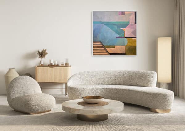 'Ocean View' - Sophia Persephone - Abstract Seascape Painting - 100 x 100cm - Image 7