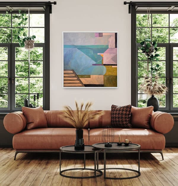 'Ocean View' - Sophia Persephone - Abstract Seascape Painting - 100 x 100cm - Image 6