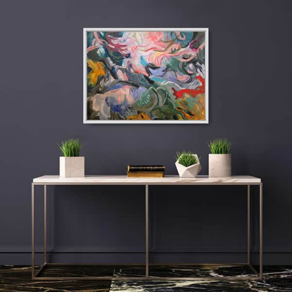 'The Screeching Pink Monkeys' - Sophia Persephone - Abstract Painting - 60cm x 80cm - Image 4