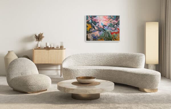 'The Screeching Pink Monkeys' - Sophia Persephone - Abstract Painting - 60cm x 80cm - Image 5