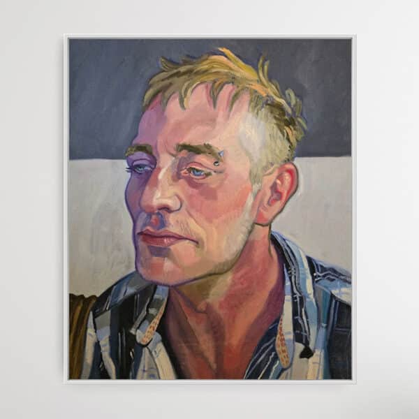 'The Plaid Shirt' - Sophia Persephone - Original Oil Painting - 60x50cm - Image 2