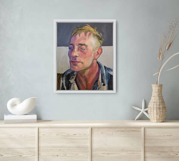 'The Plaid Shirt' - Sophia Persephone - Original Oil Painting - 60x50cm - Image 6