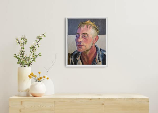 'The Plaid Shirt' - Sophia Persephone - Original Oil Painting - 60x50cm - Image 4